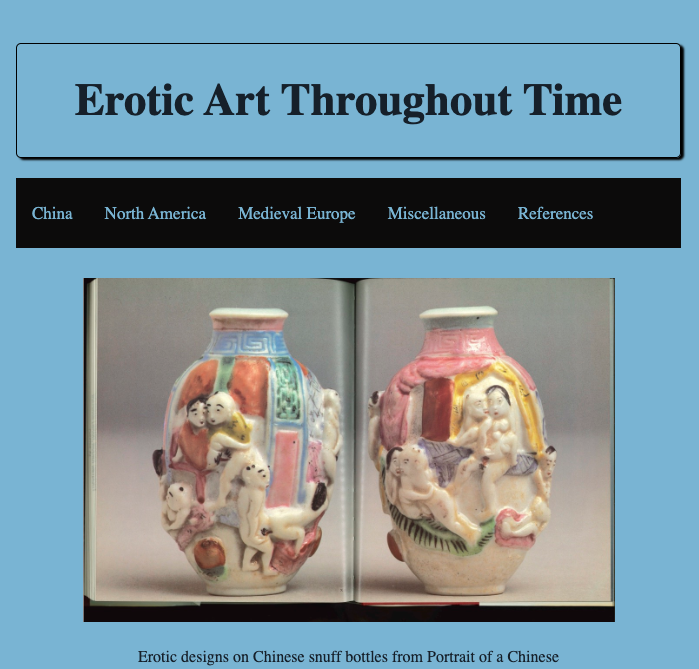 erotic art webpage